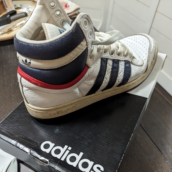 RETRO! Classic Adidas Originals Top Ten Hi Mens Leather Athletic sneaker size 7. - Picture 7 of 11